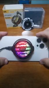 พัดลมระบายความร้อนโทรศัพท์ แท็ปแล็ต Memo CX07  แบบ 2 in 1 เป็นแม่เหล็กได้หนีบได้ โทรศัพท์ได้ แท็ปแล็ตได้ มีประกัน