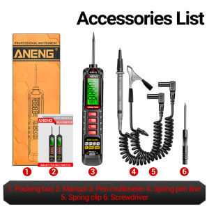 VOKTTA ANENG A3015ปากกาเครื่องวัดโวลต์มัลติมิเตอร์แบบดิจิทัลรถ3016คันเครื่องมือปากกาทดสอบในการบำรุงรักษาตัวทดสอบวงจรความผิดพลาดของรถ