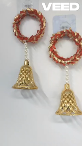 Handcrafted Festive Decorative Wall Hanging Set | Diwali Christmas & Home Décor (Pack of 1 Pc | Size 7.5 × 3 Inches)
