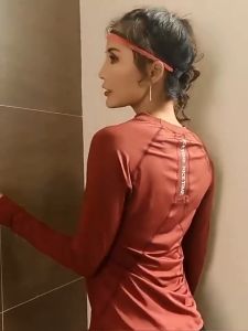 HUIESON Áo thể thao cho nữ quần áo Yoga Giảm Béo Ôm dáng vừa vặn áo thun khô nhanh quần áo tập thể dục chạy bộ nổi tiếng trên internet Dài tay