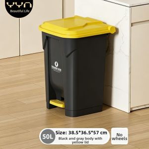 Foot Pedal Trash Can Large Capacity With Lid