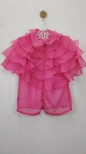 (a1)ann1 เสื้อระบายผ้าเเก้วเกาหลี เนื้อผ้านุ่ม เย็บพับกุ้นด้านในไม่คัน เสื้อสไตล์ไฮโซ เสื้อไปงานแต่ง เสื้องานบวช เสื้อฟูฟูงานป้าย ANN