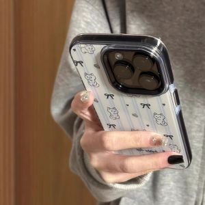 Blue Striped Korean Style Cat Phone Case for Oppo Reno13 Pro/reno 12pro Opporeno11/10 New Find X8/findx8s Cute Cartoon Pattern Silicone Soft Shell