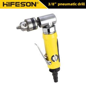 HIFESON Right Angle 90° Air Drill Pneumatic High-speed 1/4 Mini Air Drill Corner Drilling Machine Elbow Pneumatic Drill Drilling tool
