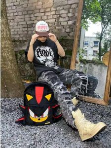 2023 Popular Cartoon Animation Couples Large Capacity High Aesthetic Double-Rooted Plush Backpack for College Students