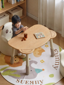 WEISHA | Adjustable Solid Wood Childrens Study Desk Toy Table Game Table