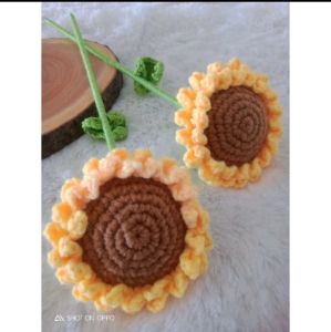 ready stock!! tidak PO!! Buket bunga rajut/bunga matahari/sun flower/bunga matahari rajut/buket wisuda