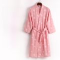 Pure Cotton Bath Robe Women's New Model Absorbent Spring Summer Wearable Towel Kimono Nightgown Sleepwear Men's Summer Bath. 
