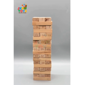 บล็อคไม้ตึกถล่ม 54 ชิ้น ของเล่นเสริมพัฒนาการ ฝึกสมาธิ เล่นได้ทั้งเด็กและผู้ใหญ่