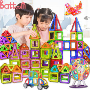 DIY  Big Size And Mini Size Magnet Building Blocks Toy Plastic ABS Educational Magnetic Toys For Kids  3D Magnetic Educational STEM Toys  Set  Construction Magnetic Building Blocks