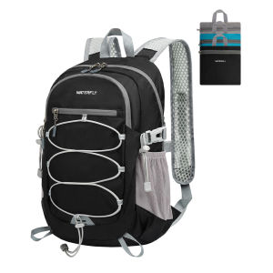 WATERFLY Packable Backpack 15L Ultra Lightweight Foldable Mini Travel Daypack for Outdoor Hiking Camping Breathable Shoulder Strap