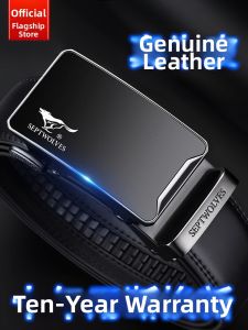 SEPTWOLVES | Mens Automatic Buckle Genuine Leather Belt New 2026