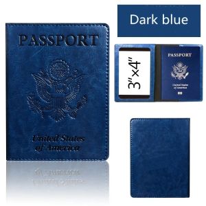 Passport Holder Cover Wallet Travel Essentials RFID Blocking Leather Card Case International Travel Must Haves Travel Accessorie