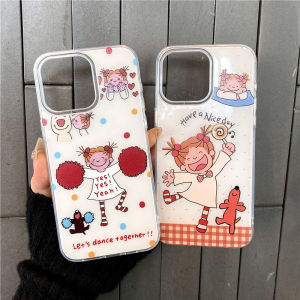 YIAMIA Luxury Hard Case Caseing For VIVO V30 Pro S1 V30 V27 V25 V25E V23E V27E V23 V27 Pro V29 5G V9 Y85 S1 Pro V29 Pro Cartoon cute girl fashion mobile phone case anti-fall edge soft shell