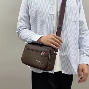 Waterproof Sport Crossbody Bag Large Capacity Zipper Waist Bag Beg Pinggang Casual Messenger Bag Outdoor Shoulder Sling Bag For Men And Women