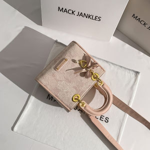 New Mack Jankles Chinese Style Embroidered Lady Di Bag Fashionable Crossbody Handbag Soft PU Material Small Size Geometric Pattern