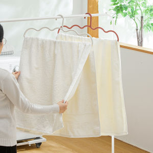 ไม้แขวนเสื้อขนาดใหญ่ห่มผ้าปูเย็นผ้าเช็ดตัวสิ่งประดิษฐ์มหัศจรรย์ผ้าขนหนูใช้สำหรับตากปลอกผ้าห่มปลอกผ้าห่มปลอกผ้าห่มสำหรับหอพักระเบียงเพิ่มความยาว