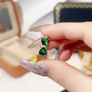 Nhiều Màu CZ Nơ Nhẫn Nữ Thời Trang Lễ Cưới Đảng Nhẫn Hợp Thời Trang Hình Học Đính Đá Cubic Zirconia Món Quà Trang Sức