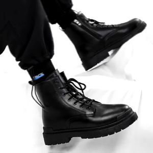 DBPLO SHOES Korean Fahsion Martin Boots for Men High Cut Leather 7-hole Ankle Boots Classic Shoes