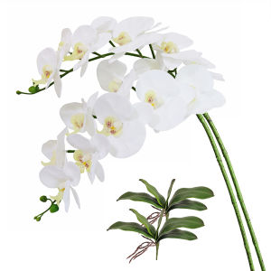 69cm Phalaenopsis Artificial Flower Branches Real Touch Faux Orchid Stems for Floral Arrangement Wedding Party Home Decoration