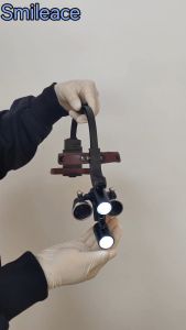 Smileace Original Dental LED Head Light Lamp 2.5X 3.5X Dentisit Surgical Headlight Magnification Binocular Loupes For Lab Equipment