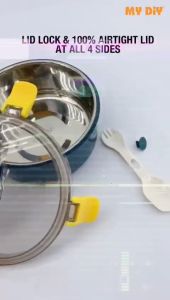 DIYHARDWARSTATION - STAINLESS STEEL 304 800ML 1-3 LAYER LUNCH BOX FOOD STORAGE CONTAINER THERMAL LUNCH BOX