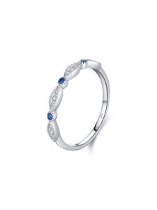 S925 Sterling Silver Diamond Ring Womens Korean Style Fashionable Stackable Geometric Ring Fresh out New Jewelry Accessory