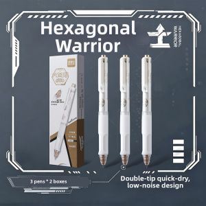 deli | Quick-Drying Silent Click Smooth Writing Dual Ball ST Tip Pens