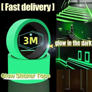 Luminous Tape Green Warning Ground Light Storage Stair Anti-Slip Sticker Reflective Fluorescent Tape