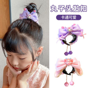 Kawaii Tassel Bell Hair Accessories for Girls Cute Ball Head Bun Hair Clips Baby Hair Grips Non-Damaging Hair Accessories