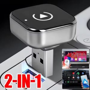 2in1 Wireless CarPlay Dongle Wireless Android Auto Adapter AI Smart Box Car Intelligent Systems For Car With Wired CarPlay