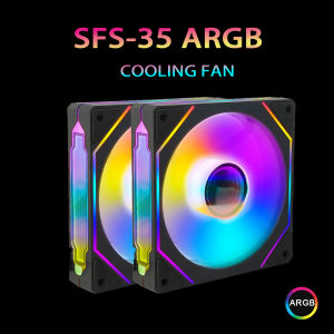 MANMU Computer Fan Infinity Mirror Light Effect Case Cpu Cooling Fan 12V 120mm Fan