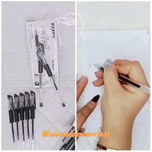 (1PCS) PULPEN GEL STARK ST-9008 / PEN GEL WARNA HITAM 038MM / PENA GEL MINI STARK / BOILPOINT MINI GEL INK PEN / GIP9385