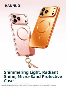 HANNUO | Ultra Thin Matte Full Coverage Protective Phone Case with Strap and Pendant Fashion