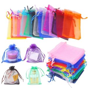 Organza Jewelry Bags Mesh Gift Pouches Candy Organza Bags for Small Presents Jewelry Earrings Candy Treat Wedding Party Favors Mesh Pouch Bag ﻿ ﻿