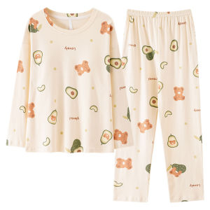 Bộ đồ ngủ nữ MiiOW làm bằng vải cotton dài tay có đệm ngực