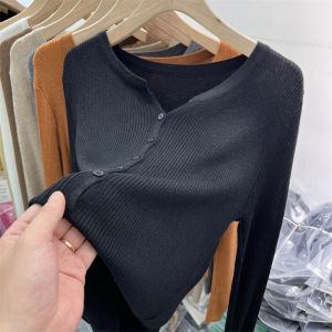 Giảm Giá Thông Số Đặc Biệt Tủ Rút Hàng Lò Xo Xuất Khẩu Thương Hiệu Lớn Mùa Thu Mềm Dệt Kim Dài Tay Áo Khoác Cardigan Áo Sơ Mi Cơ Sở Áo