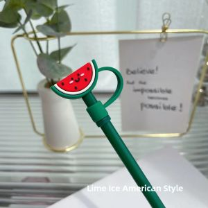 Cartoon Pineapple Bear Hedgehog Dustproof Silicone Straw Cup with Straw Suitable for Starbucks Straws Drinking Water Cups