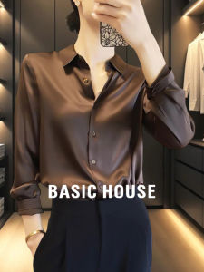 Basic House | High-quality Business-style Long-sleeve Satin Shirt