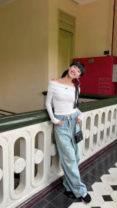 Quần jeans quần dài nữ dáng dài ống suông phong cách Ullzang thanh lịch Lagan Miều Est.2013