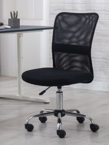 Modern Simple Mesh Computer Chair Home Office Desk Chair without Armrests Adjustable Height Swivel Back Chair for Long Sitting