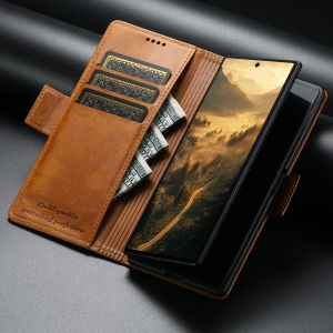 SUTENI Faux Leather Card Holder Stand Wallet Magnet Buckle Flip Cover Phone Case For Samsung Galaxy Z Fold 8 Ultra 7