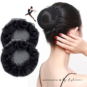 【♡Lovely girls house♡】Hair Net Ballet Dance Exams Art Headdress Hair Band for Women Girls Nurse Air Hostess Pill Head Coiffure Hair Accessoires