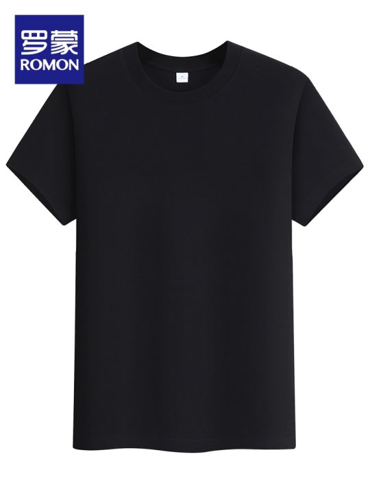 Lormen%20Men's%20Fashion%20round%20Neck%20Short%20Sleeve%20T-Shirt%20Pure%20Cotton%20Lightweight%20Loose%20Summer%20Top%20Antibacterial%207A%20Youth%20Casual%20-%20Image%203