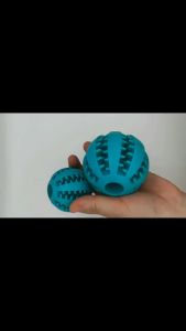TPR Spill Food Watermelon Ball Tooth Grinding and Cleaning Bite Resistant Pet Toy for Interactive Play