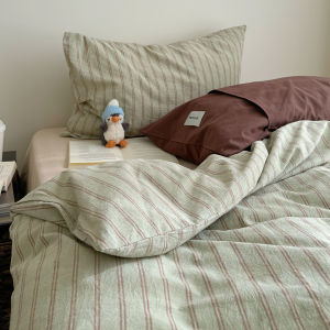 SHAYA | Bộ Đồ Chăn Ga Gối Bốn Mảnh Cotton Đã Rửa
