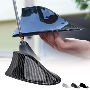 New Universal Carbon Fiber Look Car Roof Top Mount Shark Fin Aerial Antenna Toppers Auto Radio AM FM Antenna Signal Amplifie