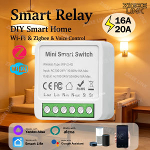 other | 16A/20A Smart WiFi & Zigbee3.0 Switch APP Control Switch Mini Breaker Smart Life Control Support Tuya Alexa Home Yandex Alice