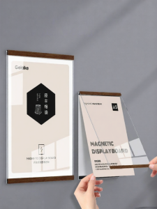 ZHICAIYOU | Magnetic Acrylic and Cork Display Board for Photos Announcements Awards Artwork