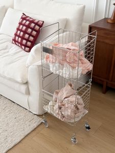 Stainless Steel Wheeled Laundry Basket